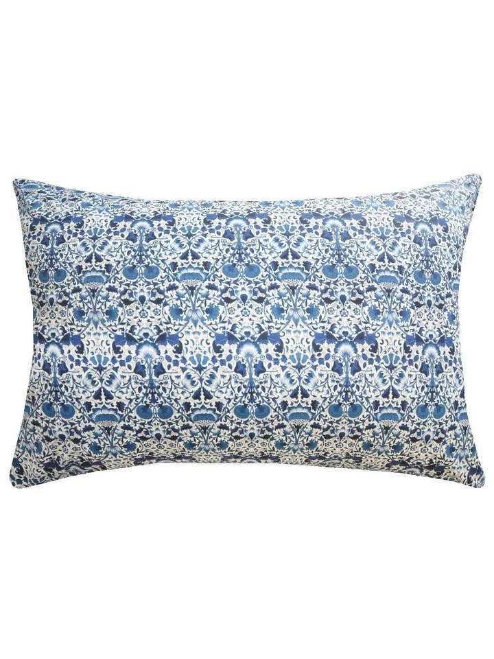 Pillowcase made with Liberty Fabric LODDEN NAVY for wholesale by Coco & Wolf