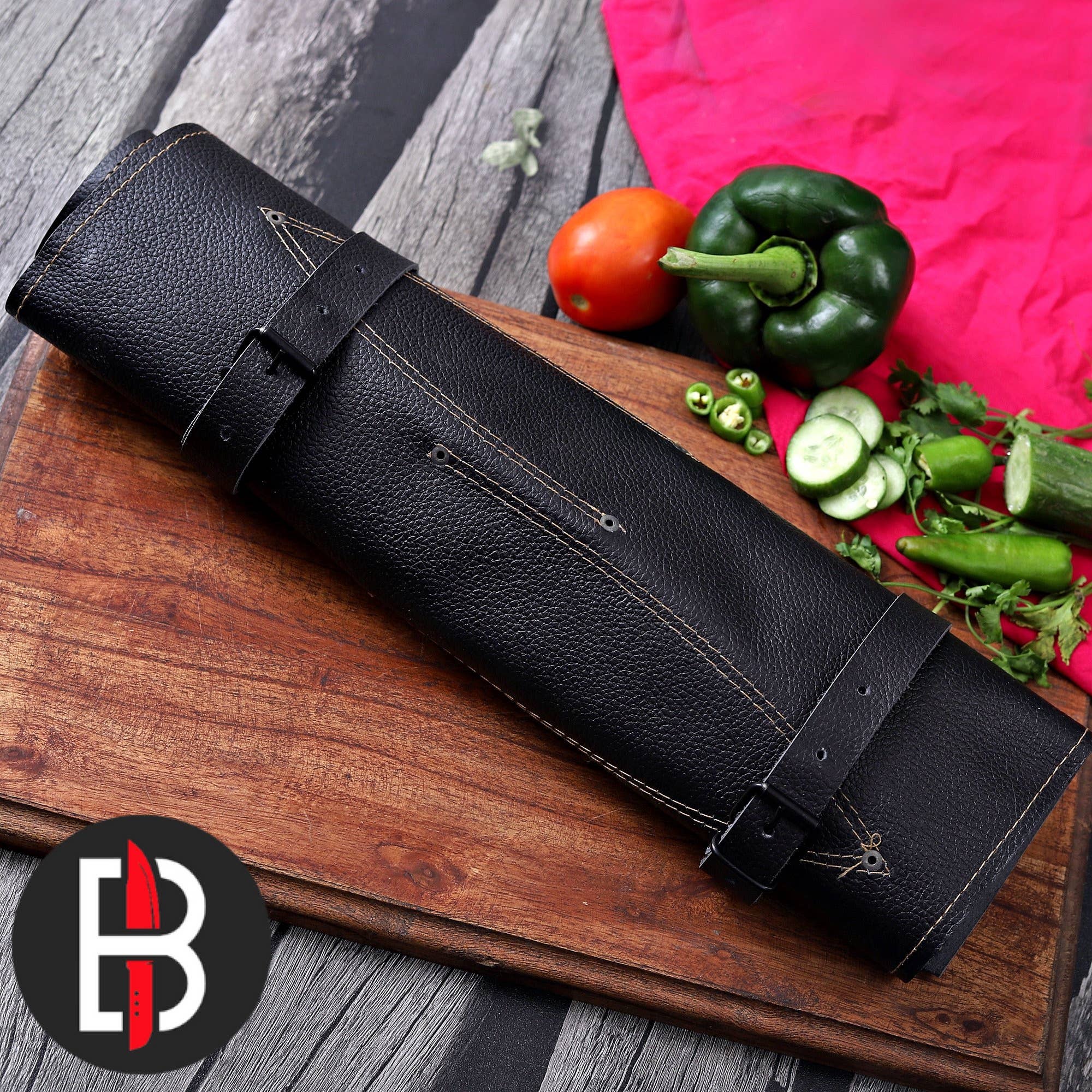 Bravohandicrafts - Venta al por mayor Juego de cuchillos - JUEGO DE CUCHILLOS DE COCINA DE CHEF DE ACERO DE DAMASCO HECHOS A MANO CON BOLSA8