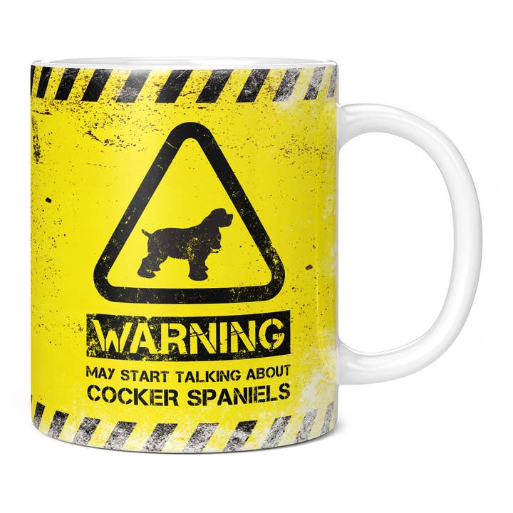 Waarschuwing kan beginnen te praten over Cocker Spaniels Mok voor wholesale door Mug Monster