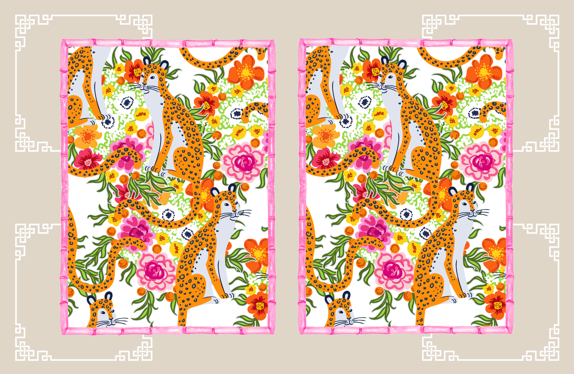 TAYLOR GRAY - Vente Plateaux décoratifs - Ensemble de 10 inserts CHINOISERIE VOL 2 11x178