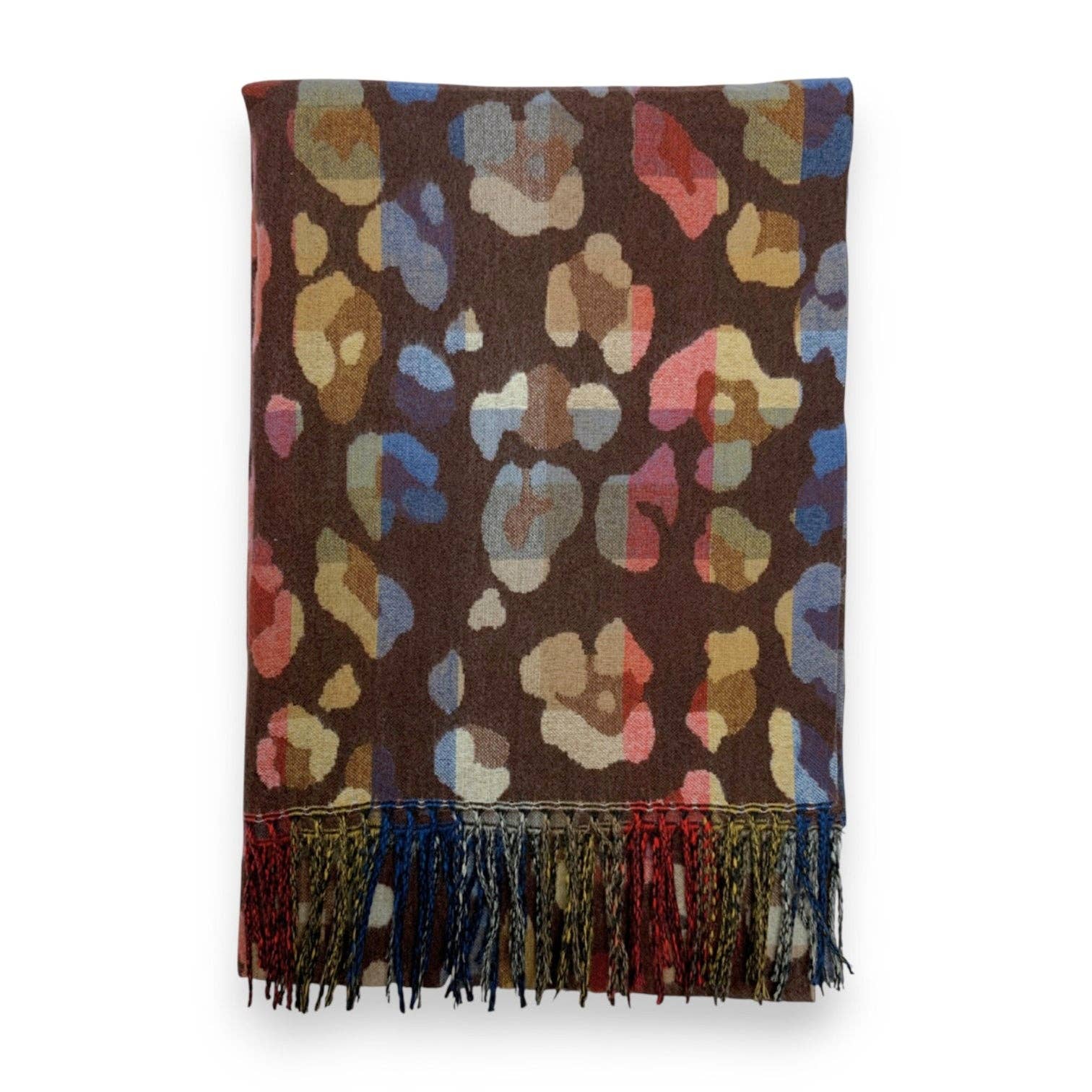 Lili Scarves (US Duty Free) - Wholesale Sjaal - Dames - Regenboog Luipaardprint Kasjmiermix Wintersjaal12