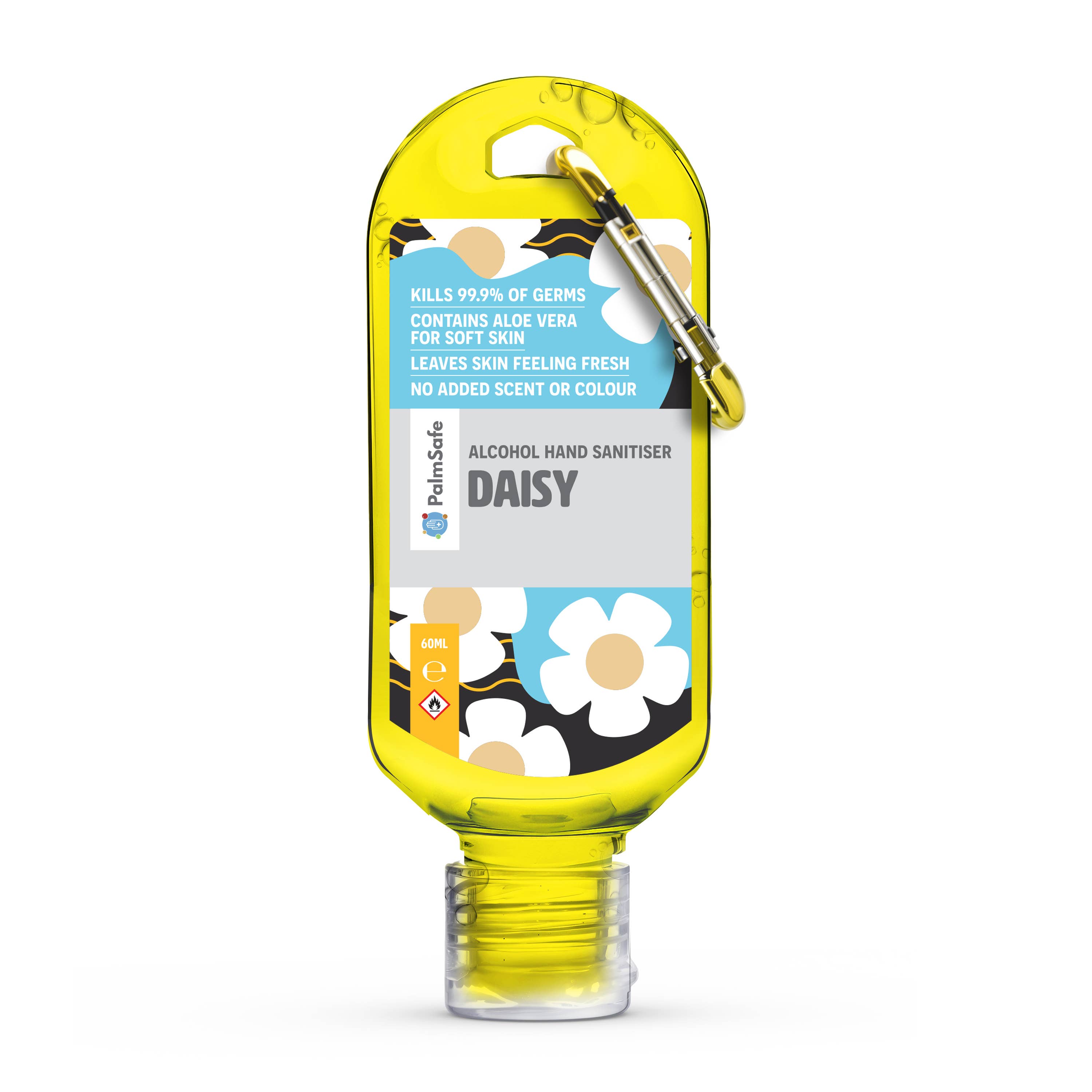 Palm Safe – wholesale Hand sanitiser – 60ml Clip Bottles15