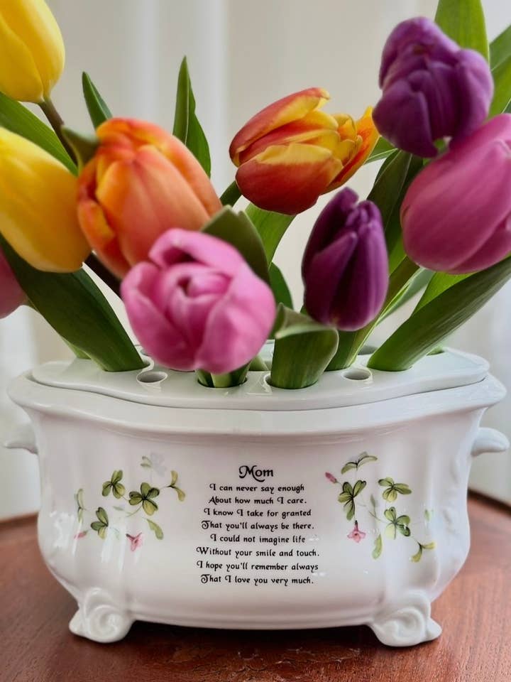 Floral Arranger Vase - Spring, Irish, Valentine's Etc. for wholesale by CBE Inc