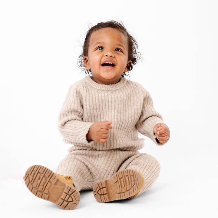 Sweater Crew - Oatmeal for wholesale by Copper Pearl