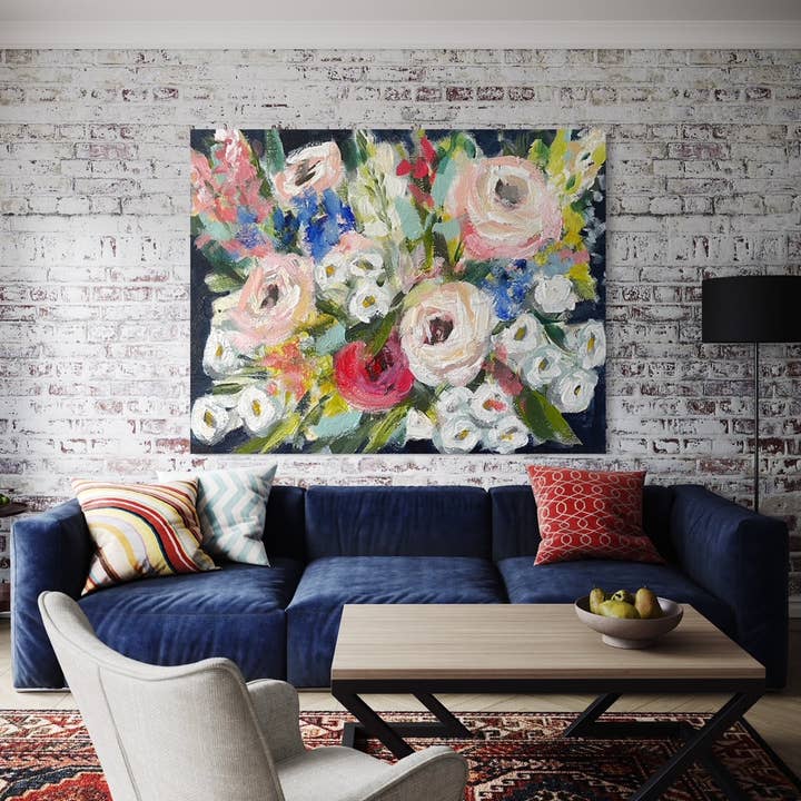 Tela d'arte Market Flowers Bouquet per la vendita all'ingrosso da parte di Candace Carroll Art