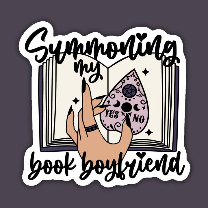 Summoning My Book Boyfriend Sticker for wholesale by Indigo Maiden