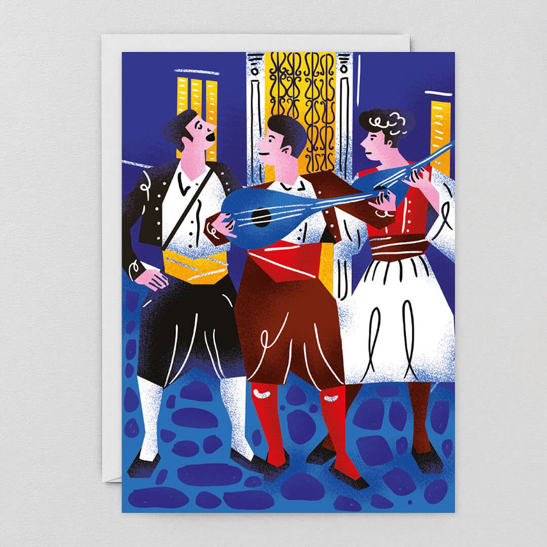 Redy. – Cartão de saudação diária por atacado – Cartão de Arte Cantade Grécia (Dobrado) + Envelope1