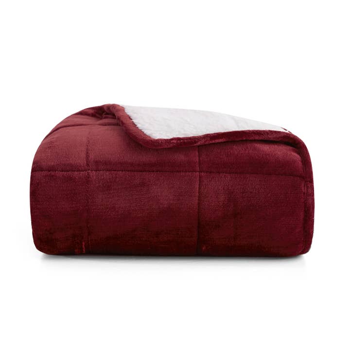 Sutton Home Fashions LLC - Wholesale Throw Blanket - Rejuve Velvet Sherpa Weighted Throw Blanket