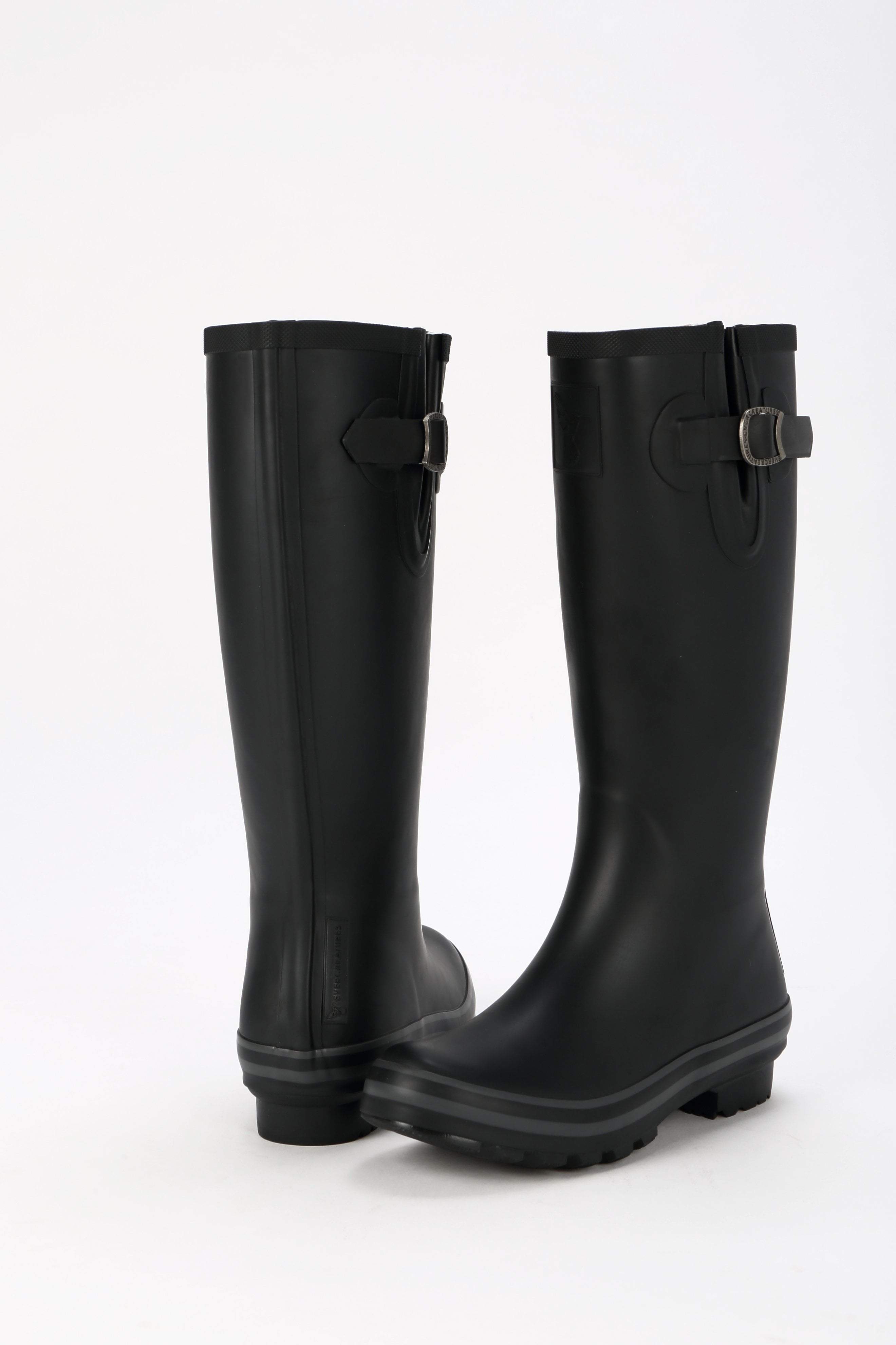 Evercreatures - Wholesale Rain Boots - Women's - Evercreatures All Black Plain Tall Wellies3