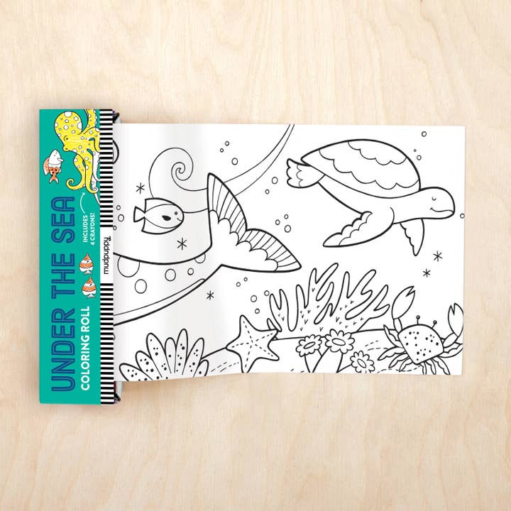 Chronicle Books - Wholesale Coloring Book - Kids & Baby - Under The Sea Mini Coloring Roll