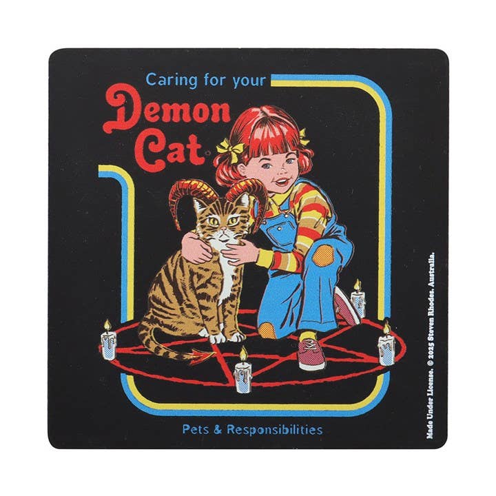 Something Different Wholesale – wholesale Coasters – Demon Cat Coaster by Steven Rhodes1