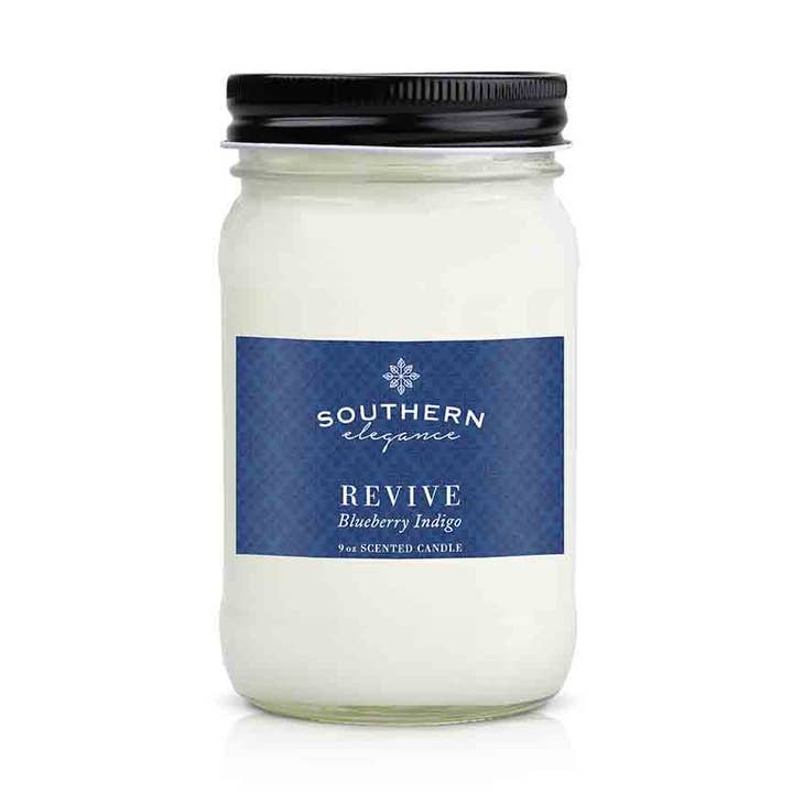 Revive (Blueberry Indigo): Scented Candle for wholesale by Southern Elegance Candle Co.