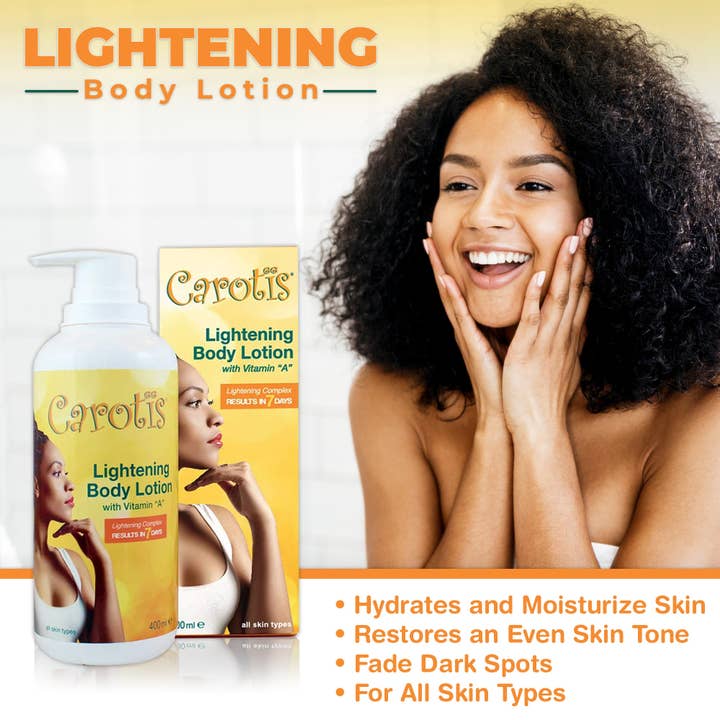 Mitchell Brands - Wholesale Body Cream/Lotion - Carotis Lightening Body Lotion with Vitamin A - 400ml / 14.10 fl oz