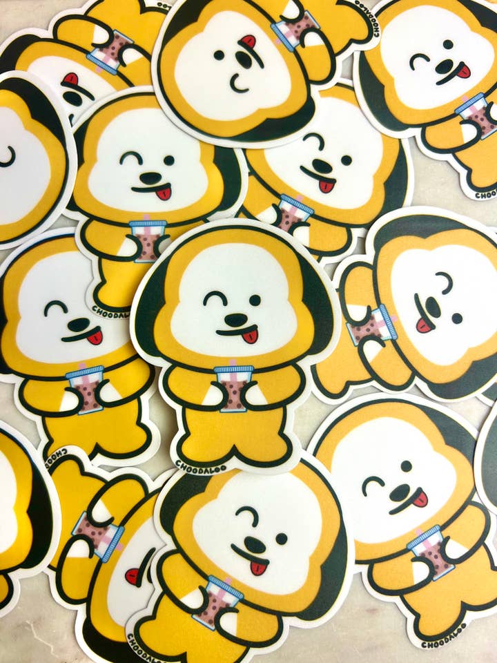 BTS Chimmy Boba Sticker - BT21 Chimmy Sticker for wholesale by Choodaloo