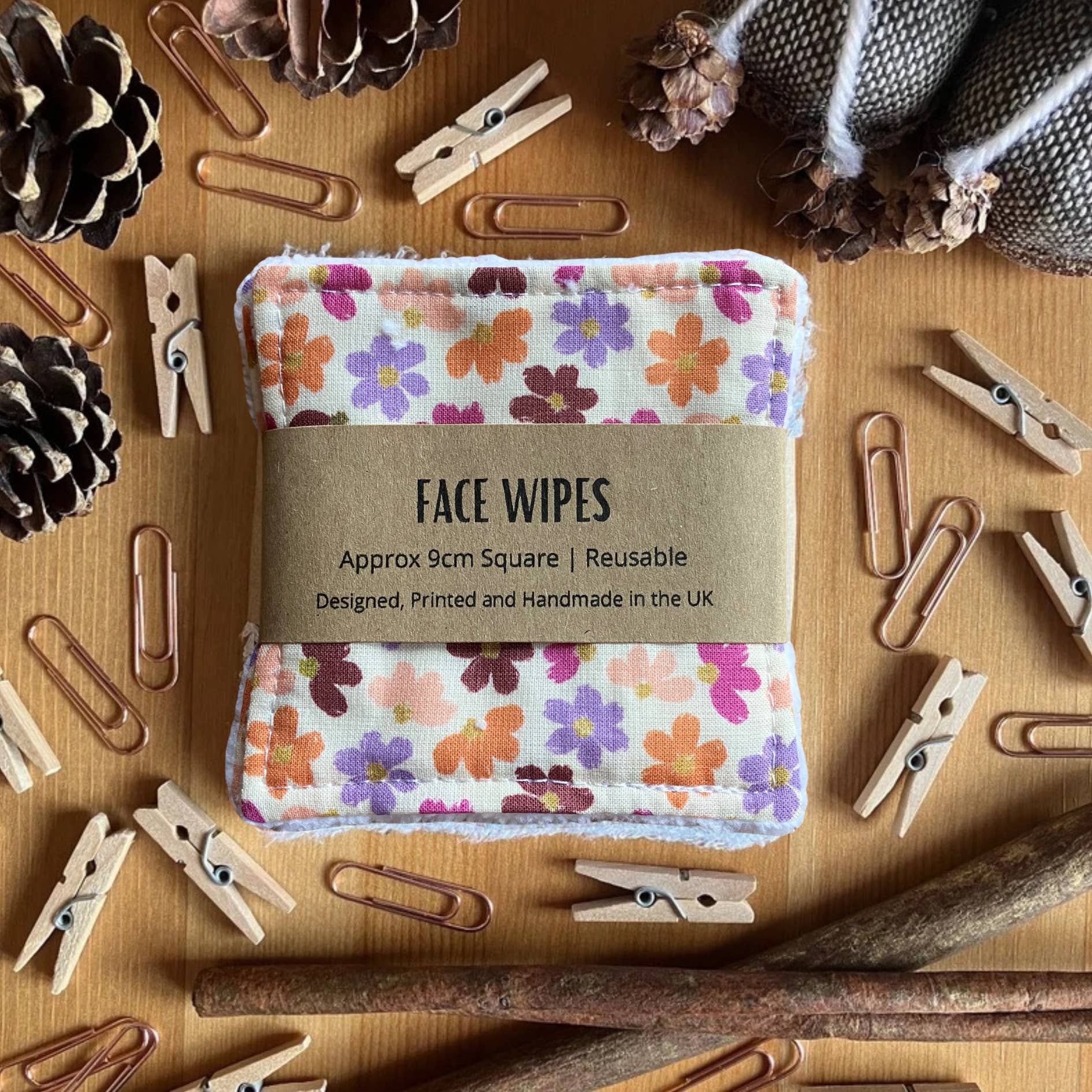 SH Designs ā wholesale Face & body wipes ā Reusable Face Wipes Bright Floral Pattern