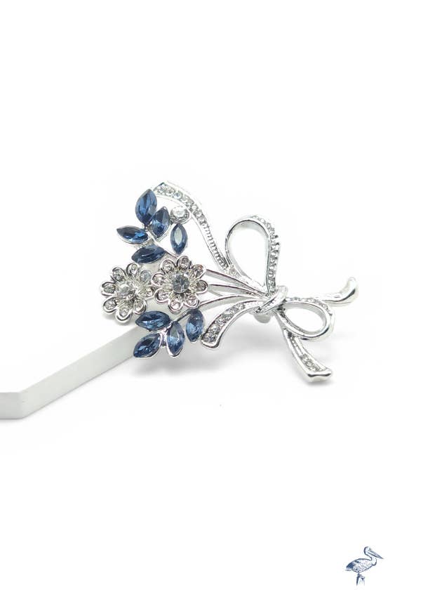 Midnight Bloom - Blue Brooch for wholesale by Sunset Marsh LLC