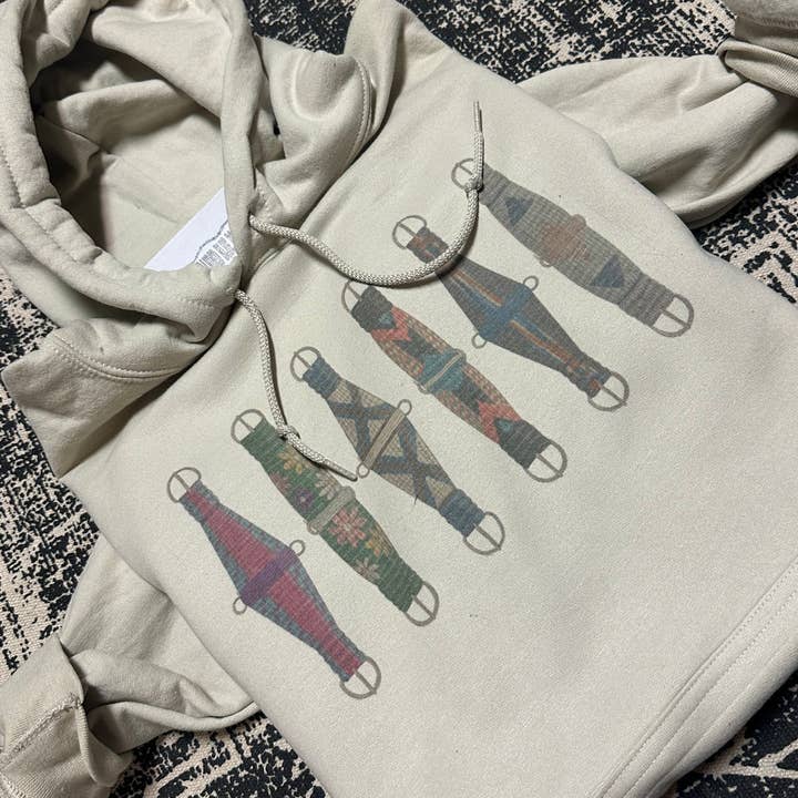 The Branded Blue Roan - Wholesale Hoodie - Unisex - Western Cowboy Cinches (Tan) Hoodie 1