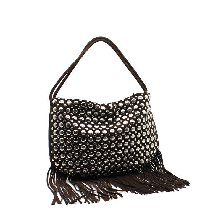 Vimoda - Wholesale Shoulder Bag - Women's - Studded fringed bag2