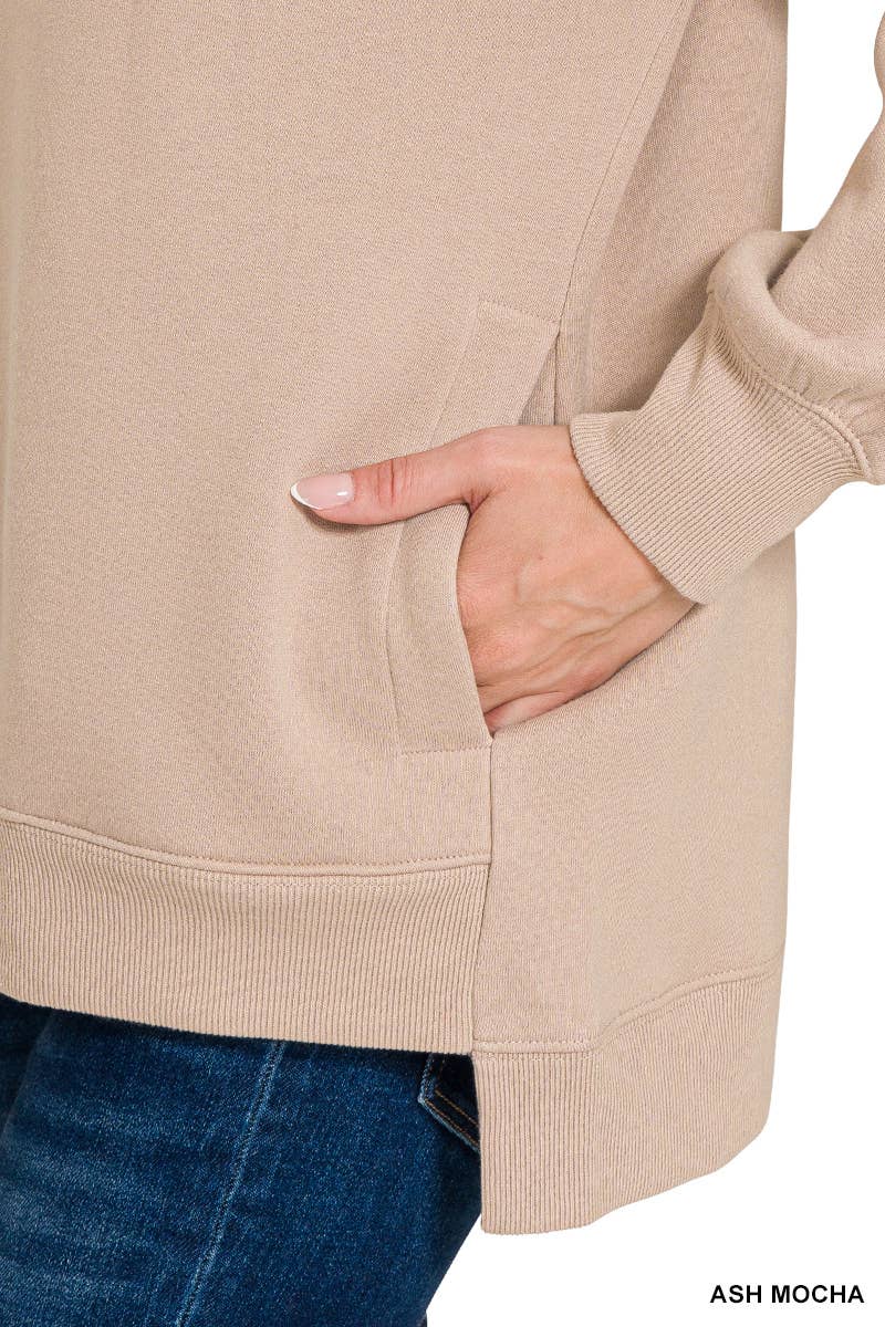 Vanilla Monkey - Wholesale Sweatshirt - Women's - Fleece Hi-low Boyfriend Sweatshirts With Pocket3