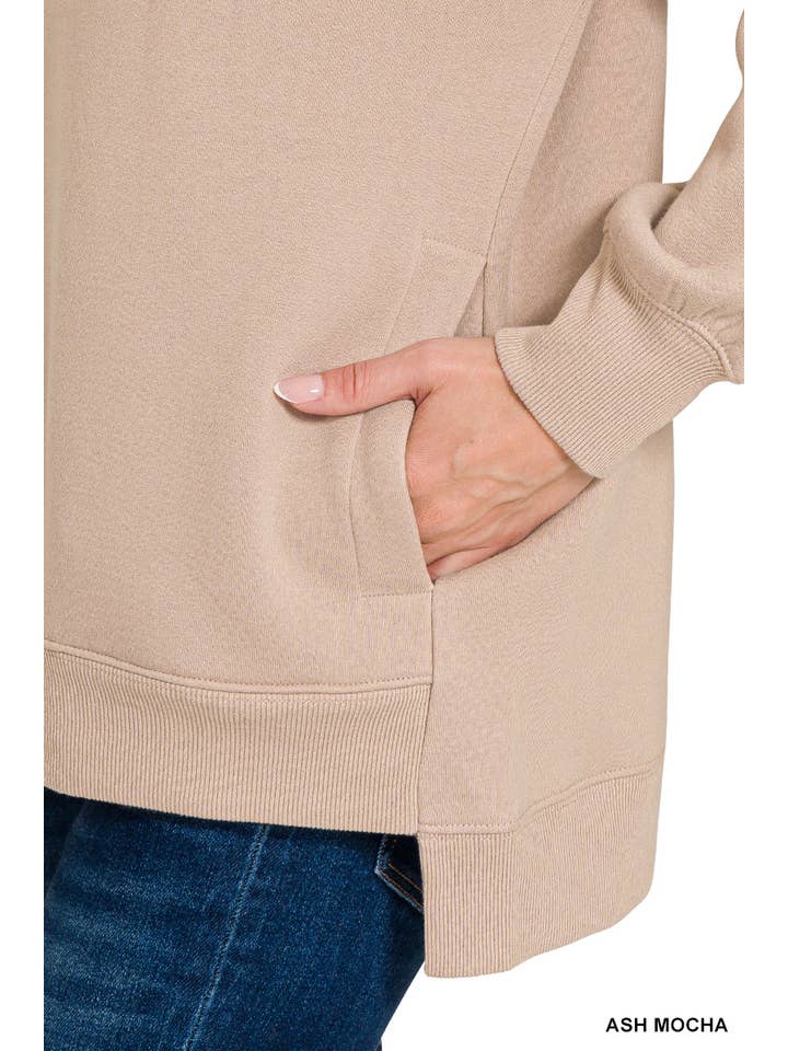 Vanilla Monkey - Wholesale Sweatshirt - Women's - Fleece Hi-low Boyfriend Sweatshirts With Pocket3