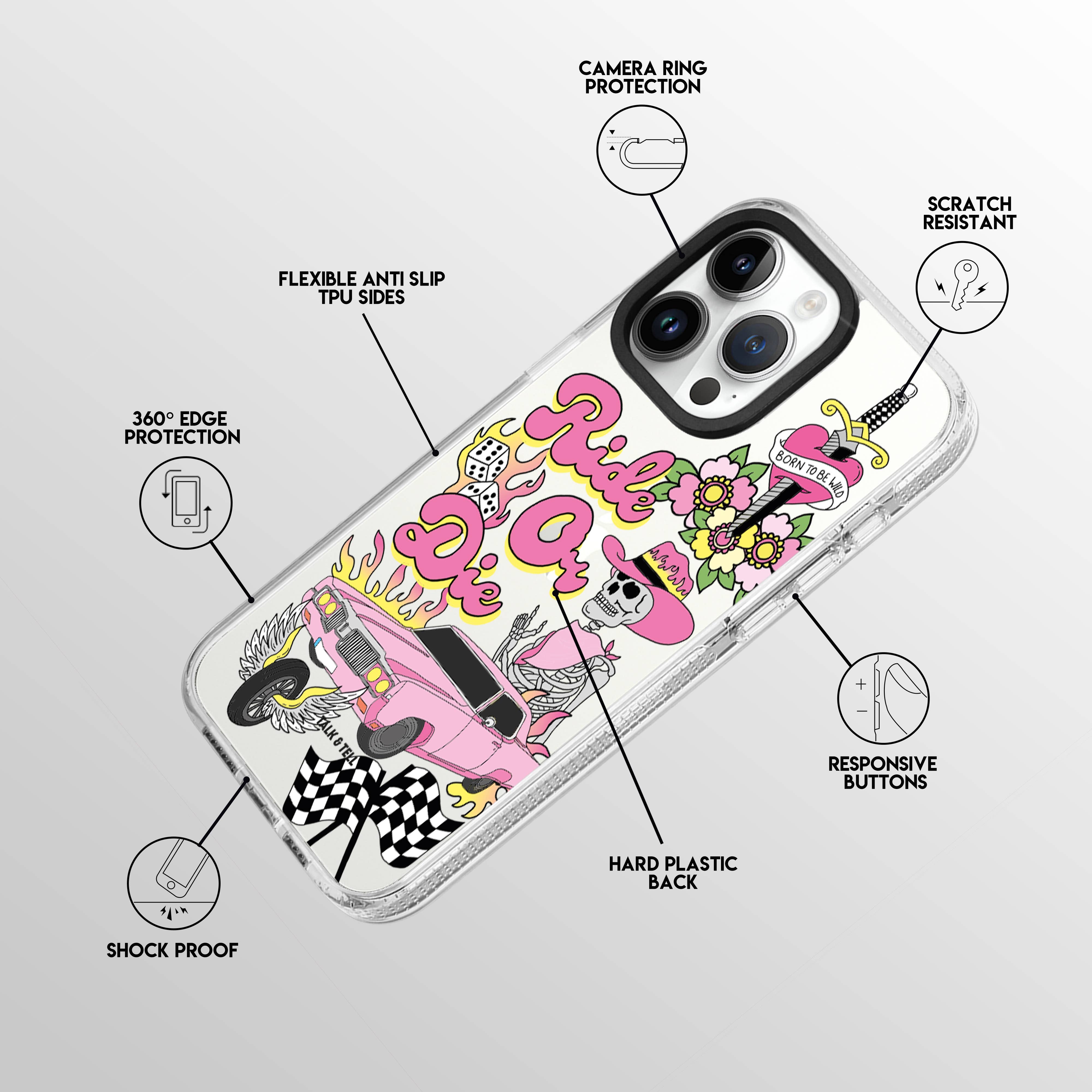 Talk and Tell – wholesale Phone case – Unisex – Ride or Die iPhone Case1