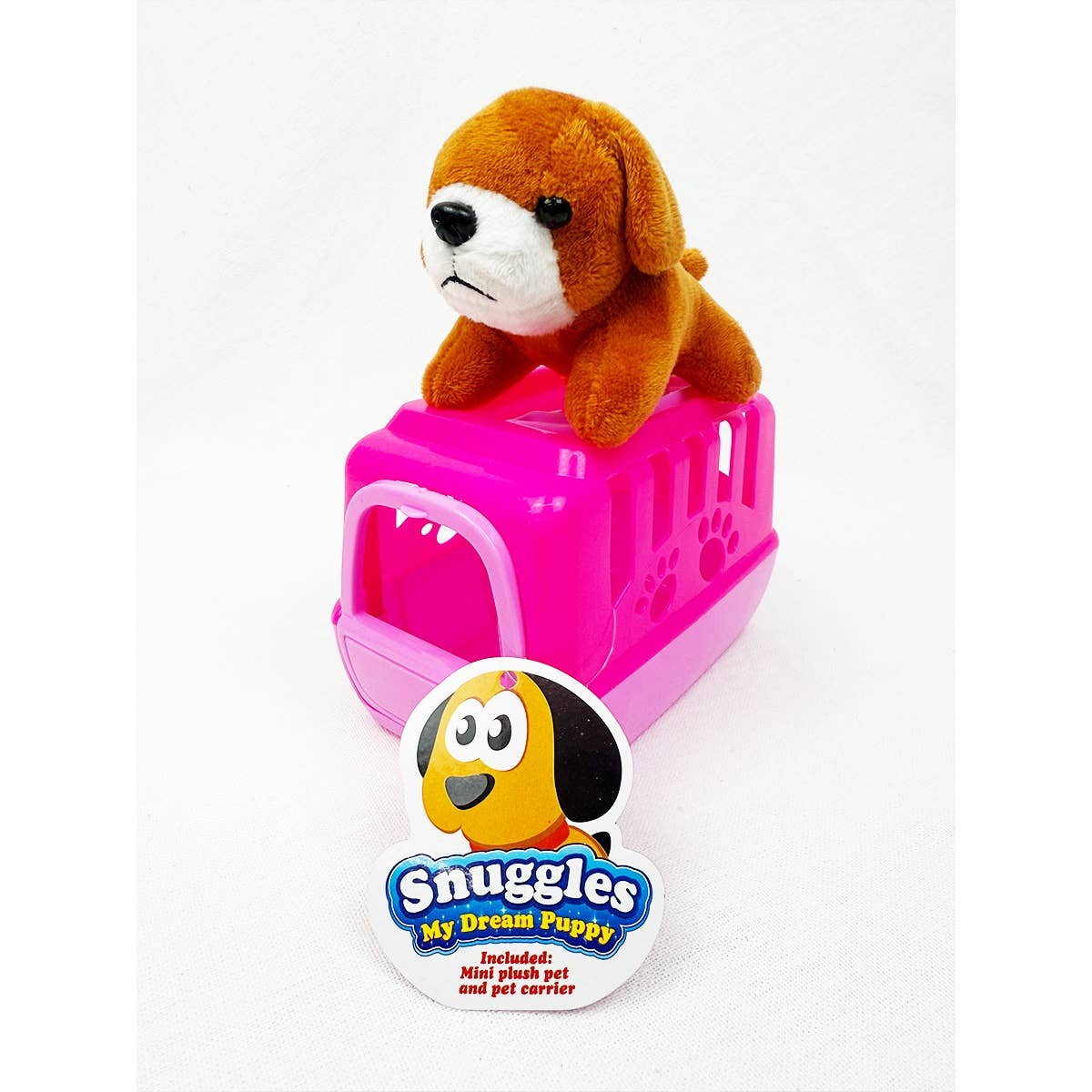 MÉLANGER LA COULEUR Adorable jouet en peluche chiot avec transporteur en vente sur Faire1