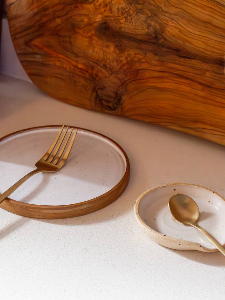 Ceramic Mini Spoon Rest for wholesale by Calico Collective