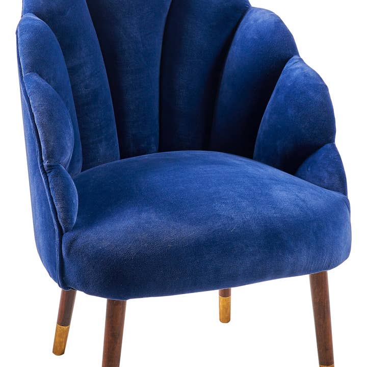 Butterfly - Blauwe gestoffeerde fauteuil voor wholesale door Novità Home