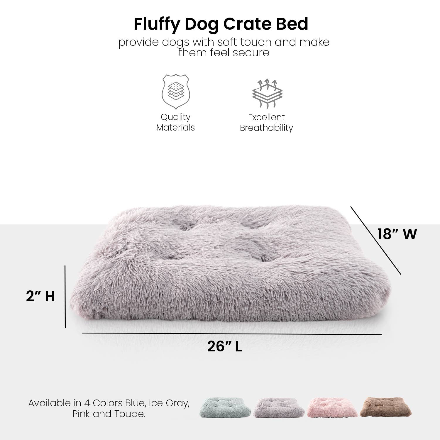 Precious Tails - Wholesale Pet Bed - Cat/Dog - Precious Tails Eyelash Faux Fur Tufted Mat7