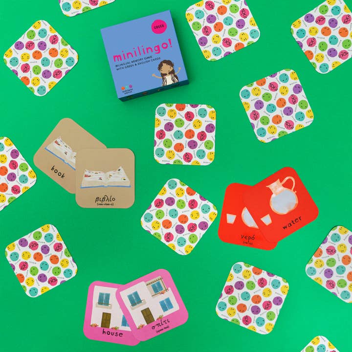 Worldwide Buddies - Vente Cartes d'apprentissage – enfant et bébé - Flashcards bilingues grec/anglais Minilingo pour enfants1