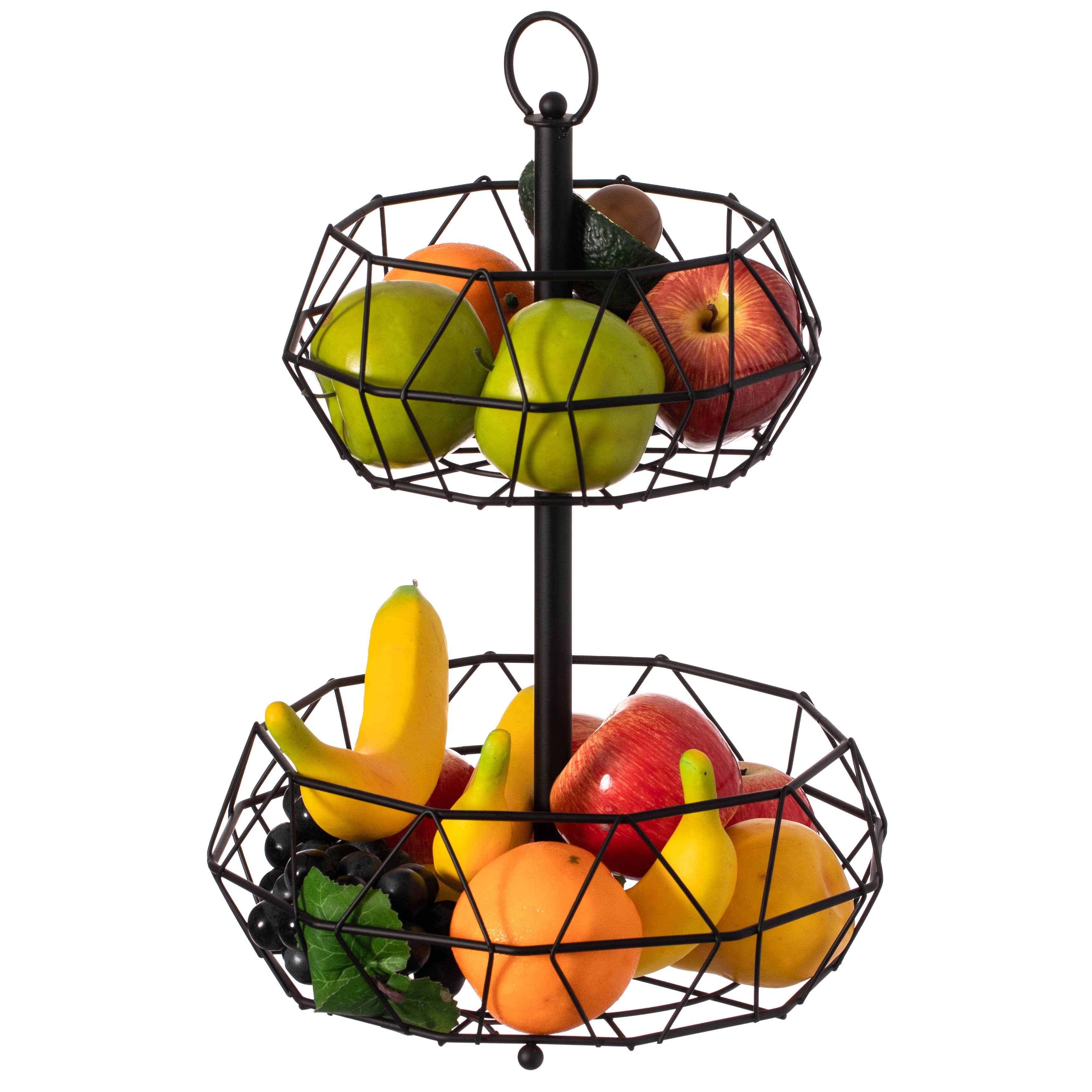 Quickway Imports - Wholesale Fruit Basket - 2 Tier Free Standing Countertop Fruit Basket for Kitchen0