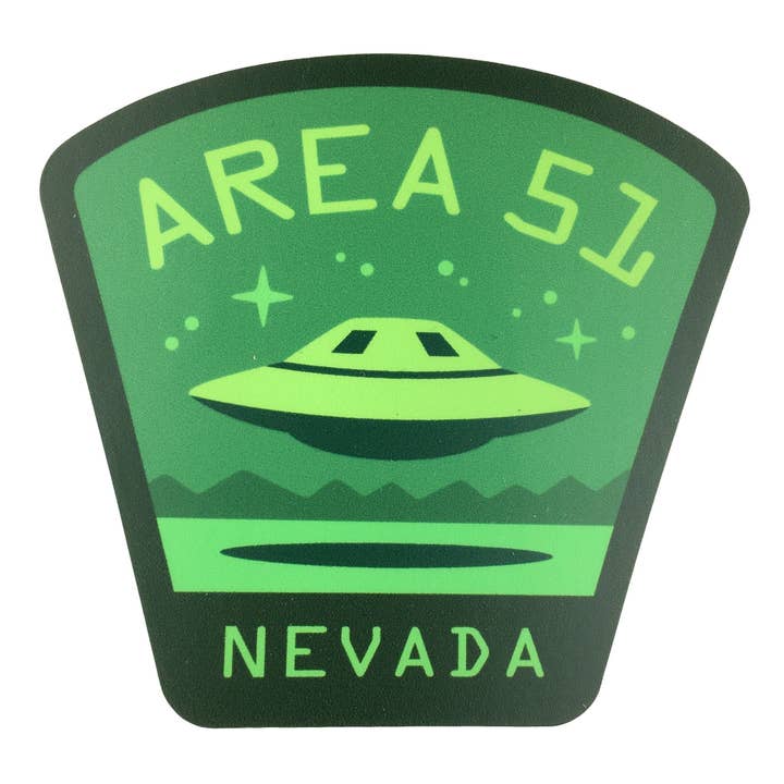 Area 51, Nevada Ufo Travel Sticker for wholesale by Monsterologist