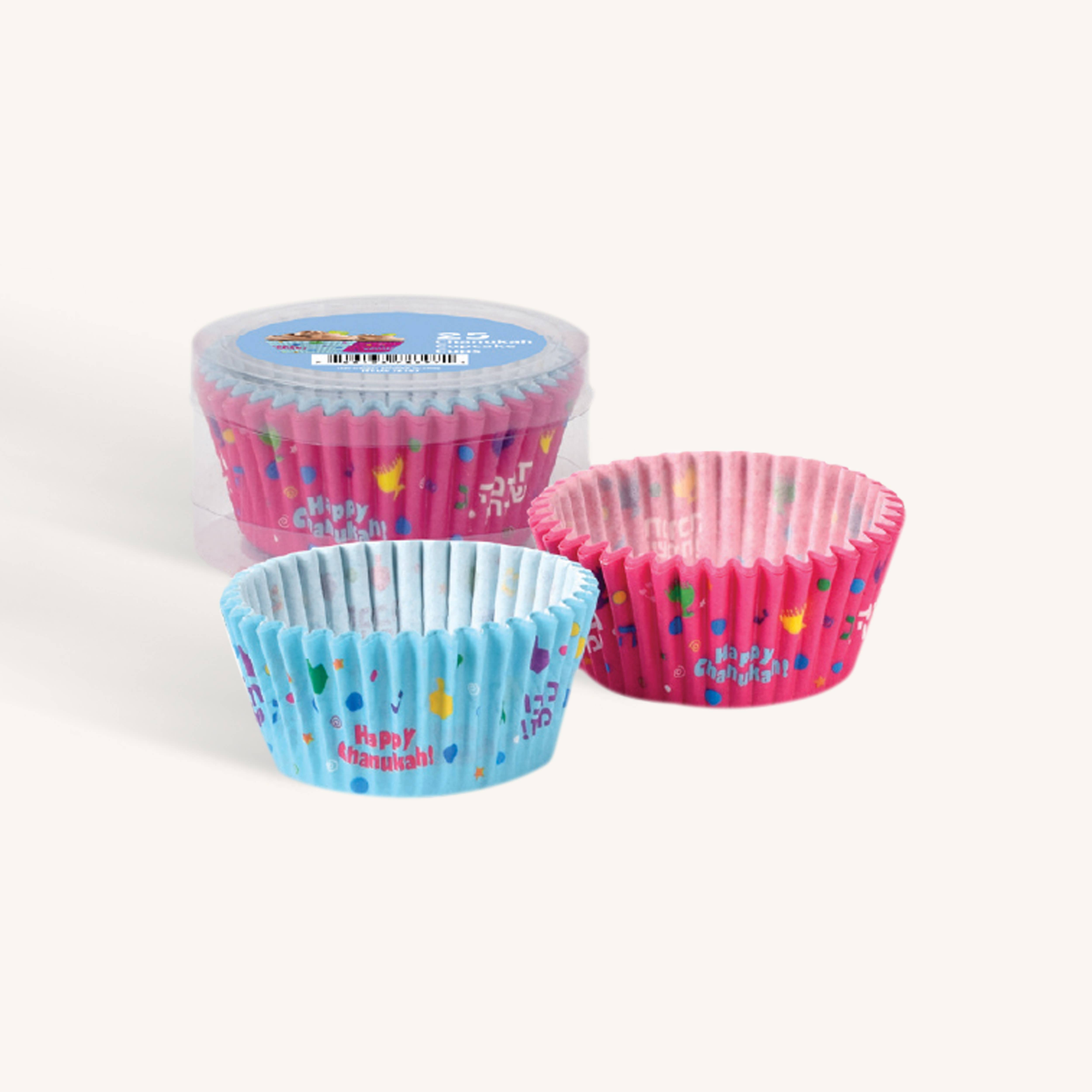 Ner Mitzvah – wholesale Cupcake/muffin liner – Chanukah Cupcake Liners - Assorted Colors2
