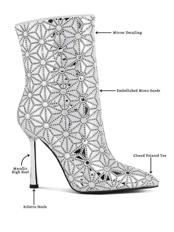 Rag Company – wholesale Boots – Women’s – Precious Mirror Embellished High Ankle Boots10