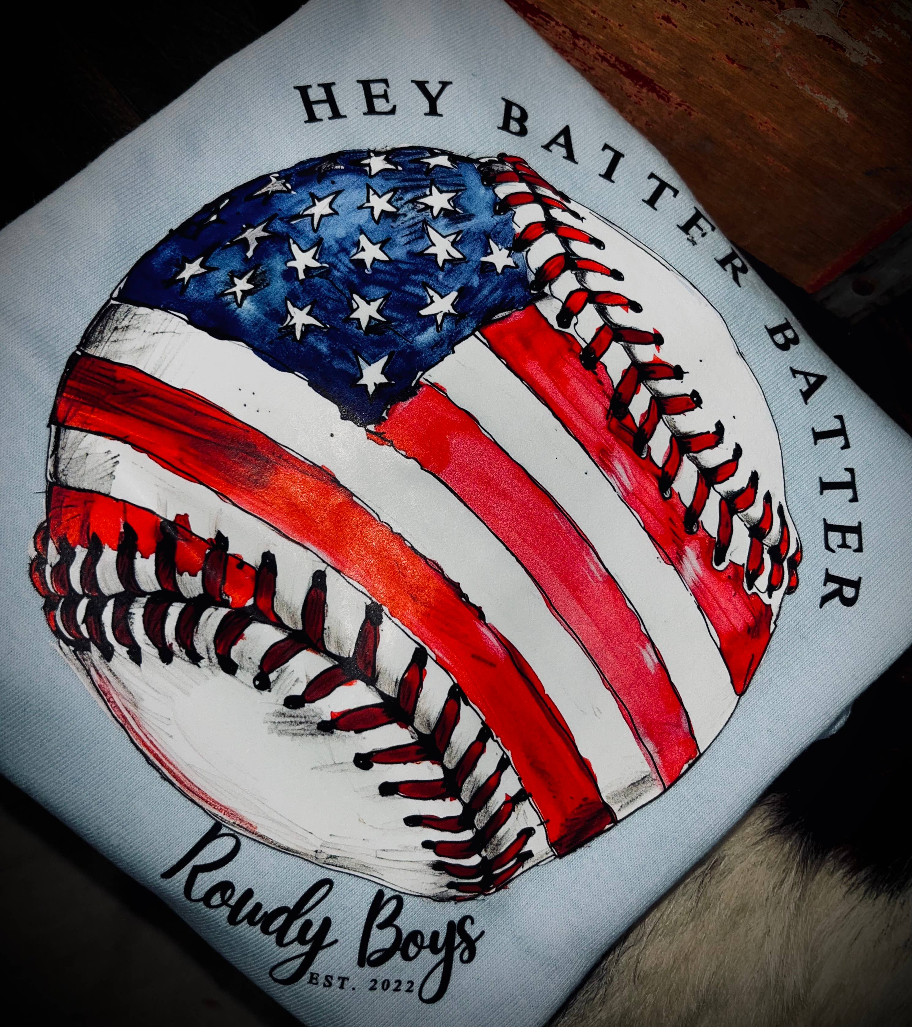 Rowdy Boys - Wholesale Shirt - Men's - Hey Batter Batter Adult Tee1