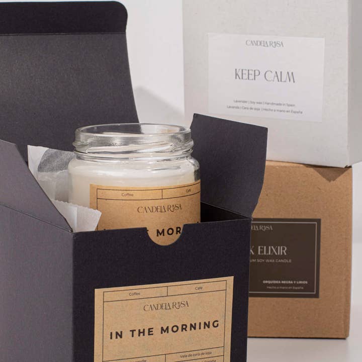 Candela Rosa - Venta al por mayor Velas en tarros - Vela aromática rústica café de cera de soja