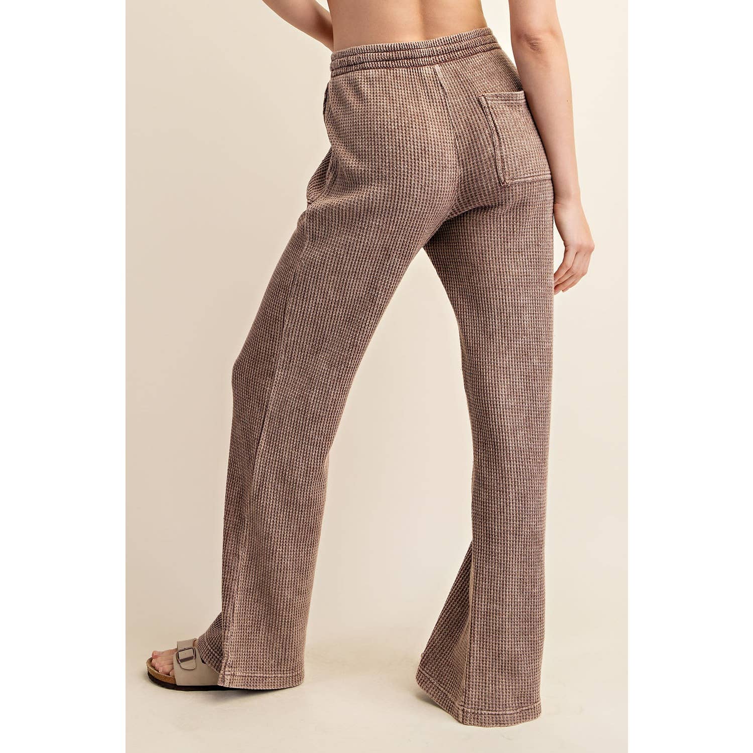 Rae Mode - Wholesale Athletic Pants - Women's - MINERAL WASHED WAFFLE STRAIGHT SWEATPANTS12