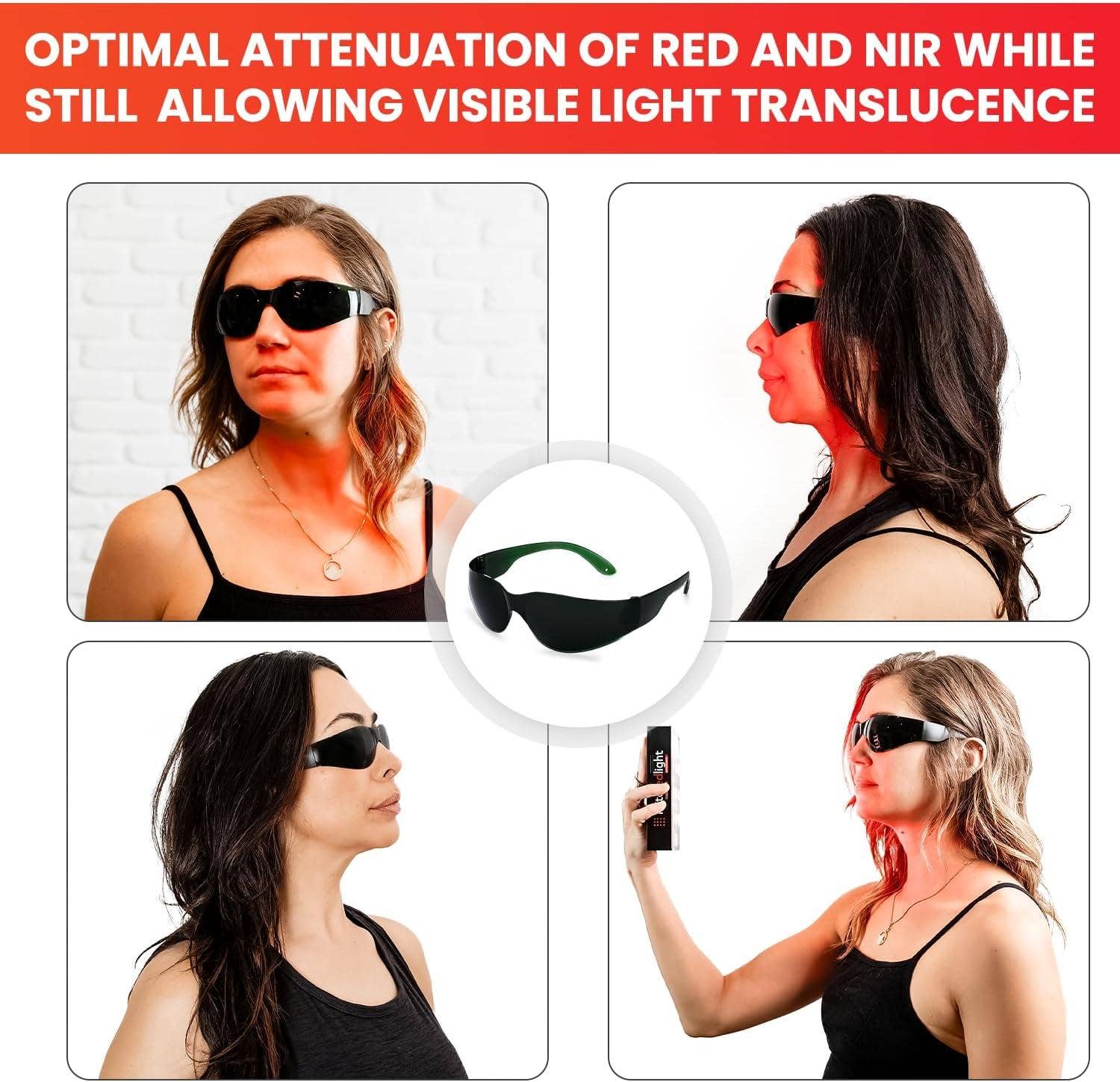 Mito Red Light - Wholesale Sunglasses - Unisex - Mito Red Light | Red Light Therapy Glasses IR5 (Extra Dark)1