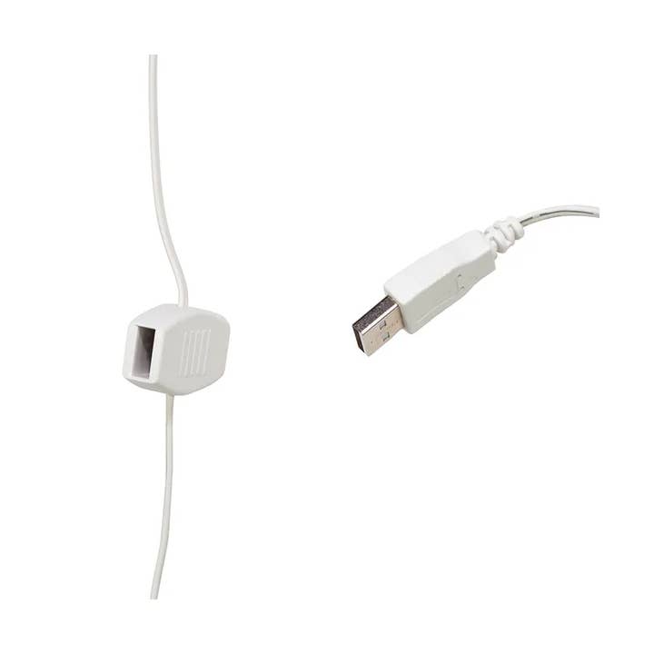 Kurt S. Adler, Inc. - Wholesale Charging Cable - USB EXT CORD W/6 OUTLETS+WHITE WIRE