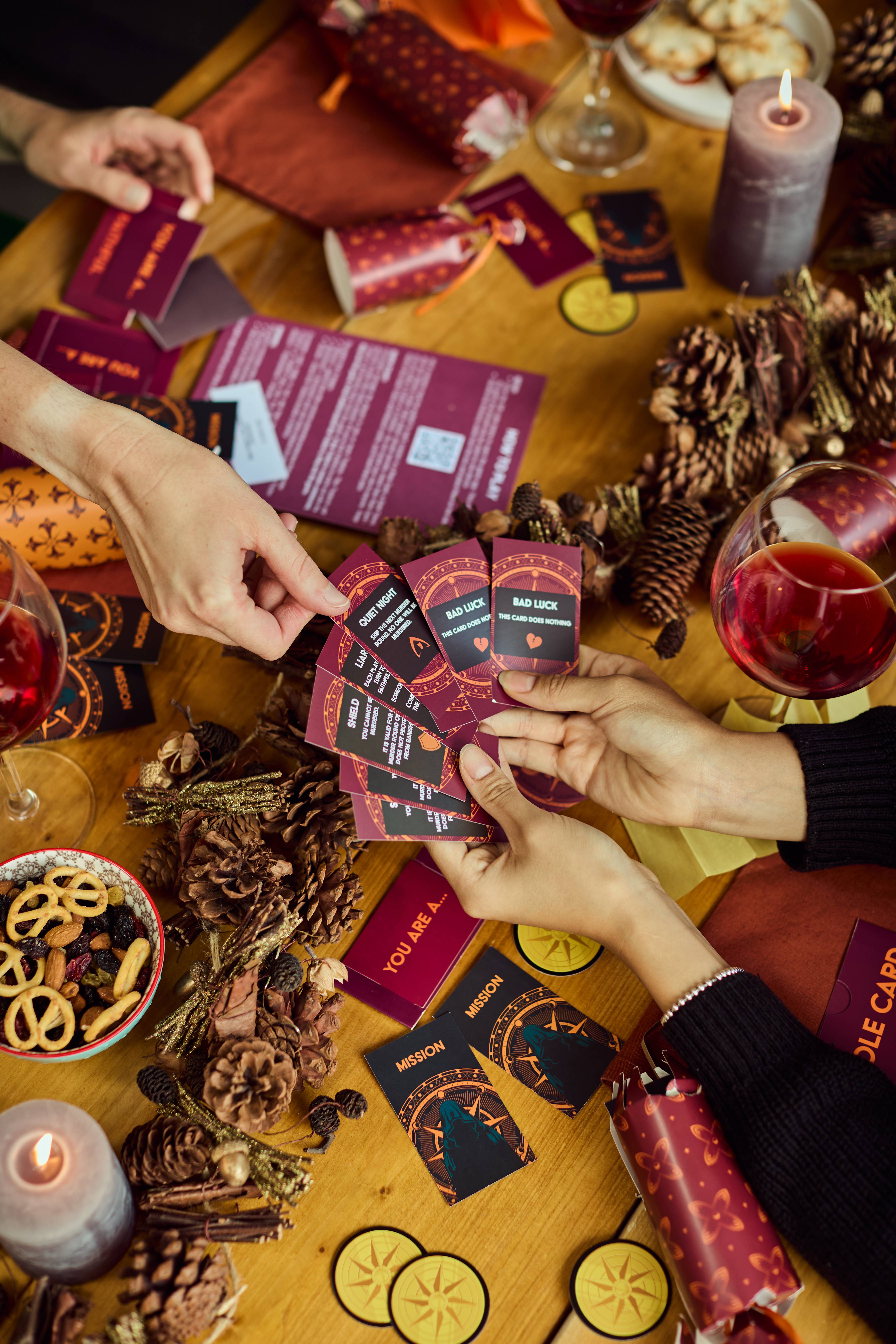 Puzzle Post Games - Wholesale Card Game - Official The Traitors Christmas Crackers - Set of 63