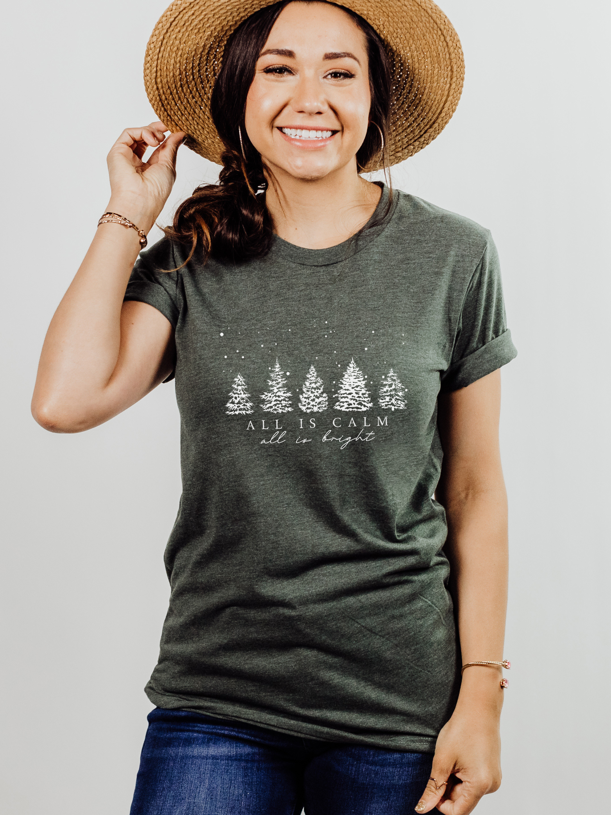 Scripted Pearl - Wholesale T-Shirt (Graphic) - Women's - Christian Tshirts, Christmas T Shirts, Silent Night11