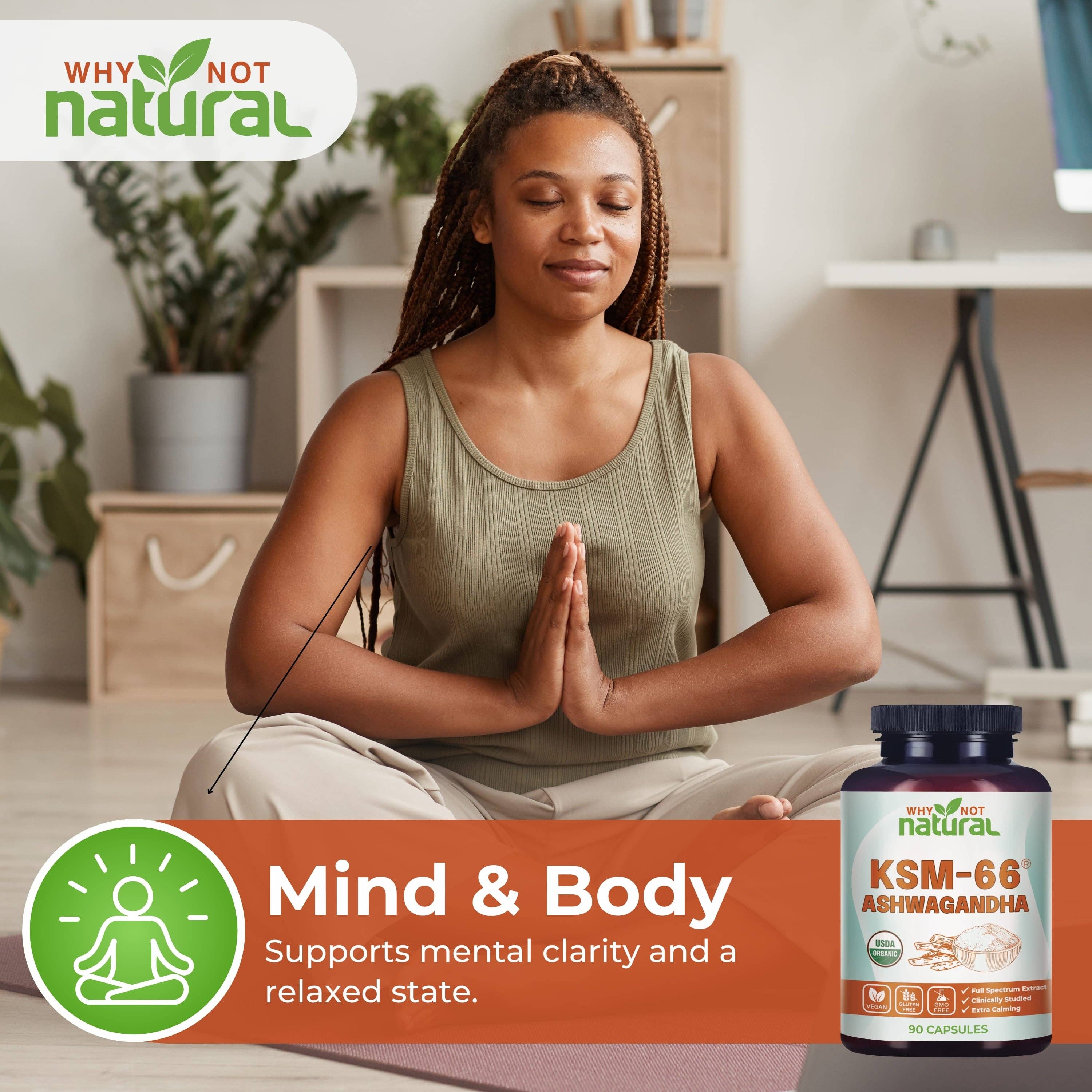 WhyNotNatural - Wholesale Oral Supplement/Vitamin - Organic Ashwagandha, KSM 663