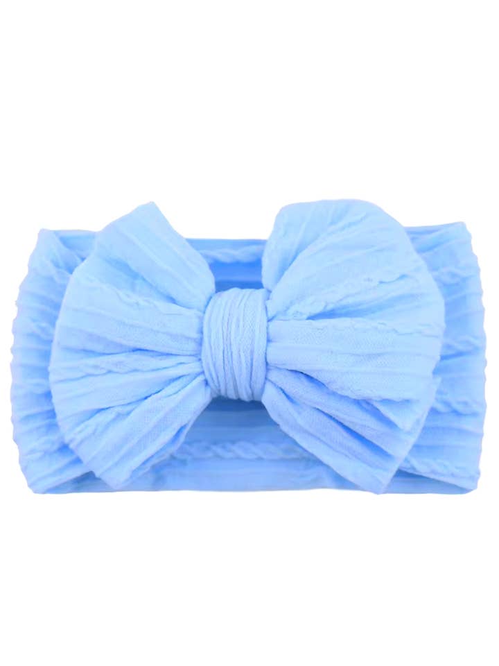 Cable Bow, Baby Blue for wholesale by SpearmintLOVE