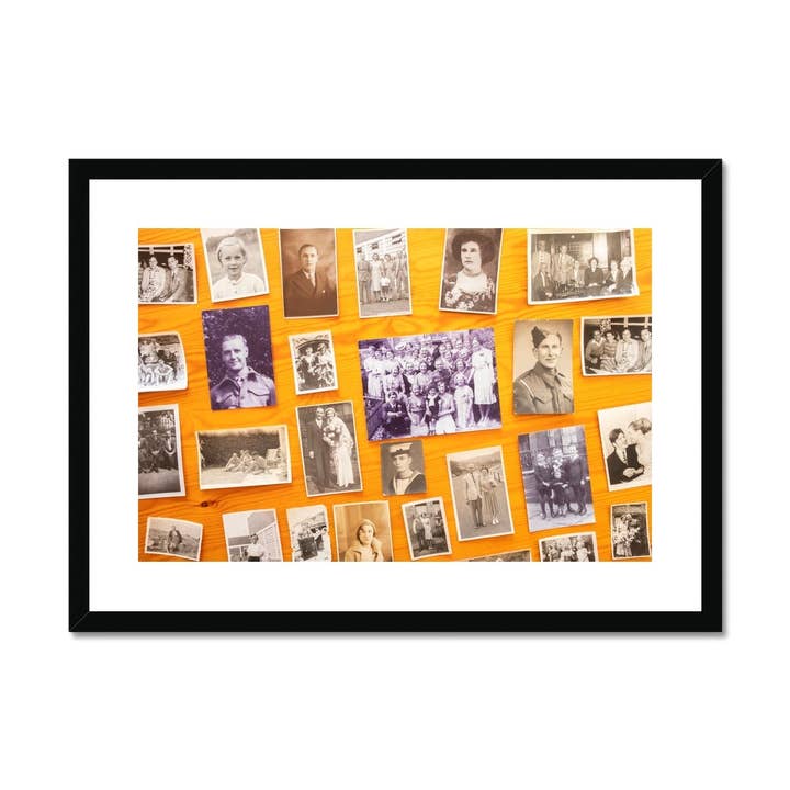 Collection of old photos Framed & Mounted Print for wholesale by Sorbey