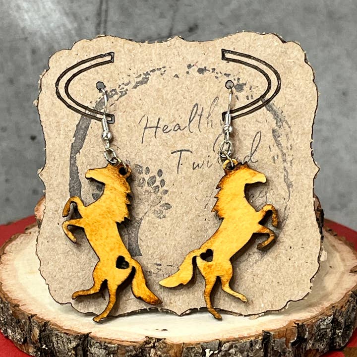 Natural horse dangle for wholesale by Healthy Twisted Living