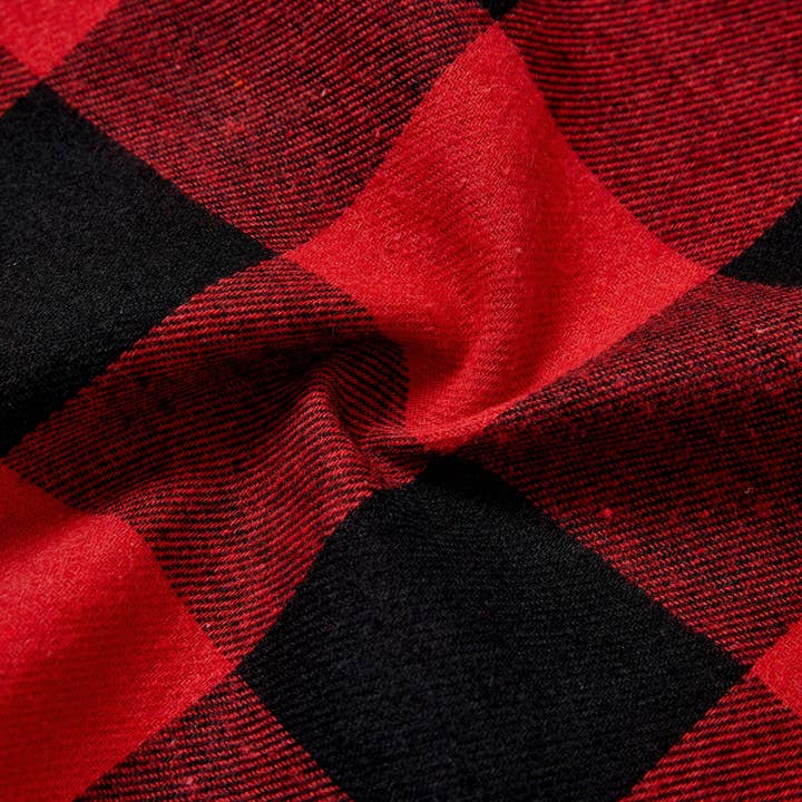 Family Christmas Red&Black Plaid 100% Cotton Kitchen Apron for wholesale on Faire13