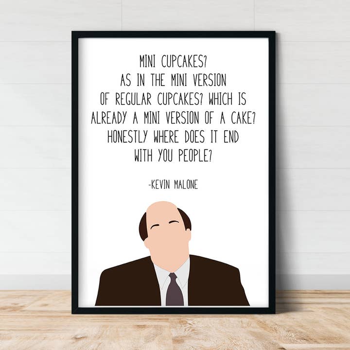 Kevin Malone " Mini Cupcakes " Print | The Office for wholesale by Callisto Design House