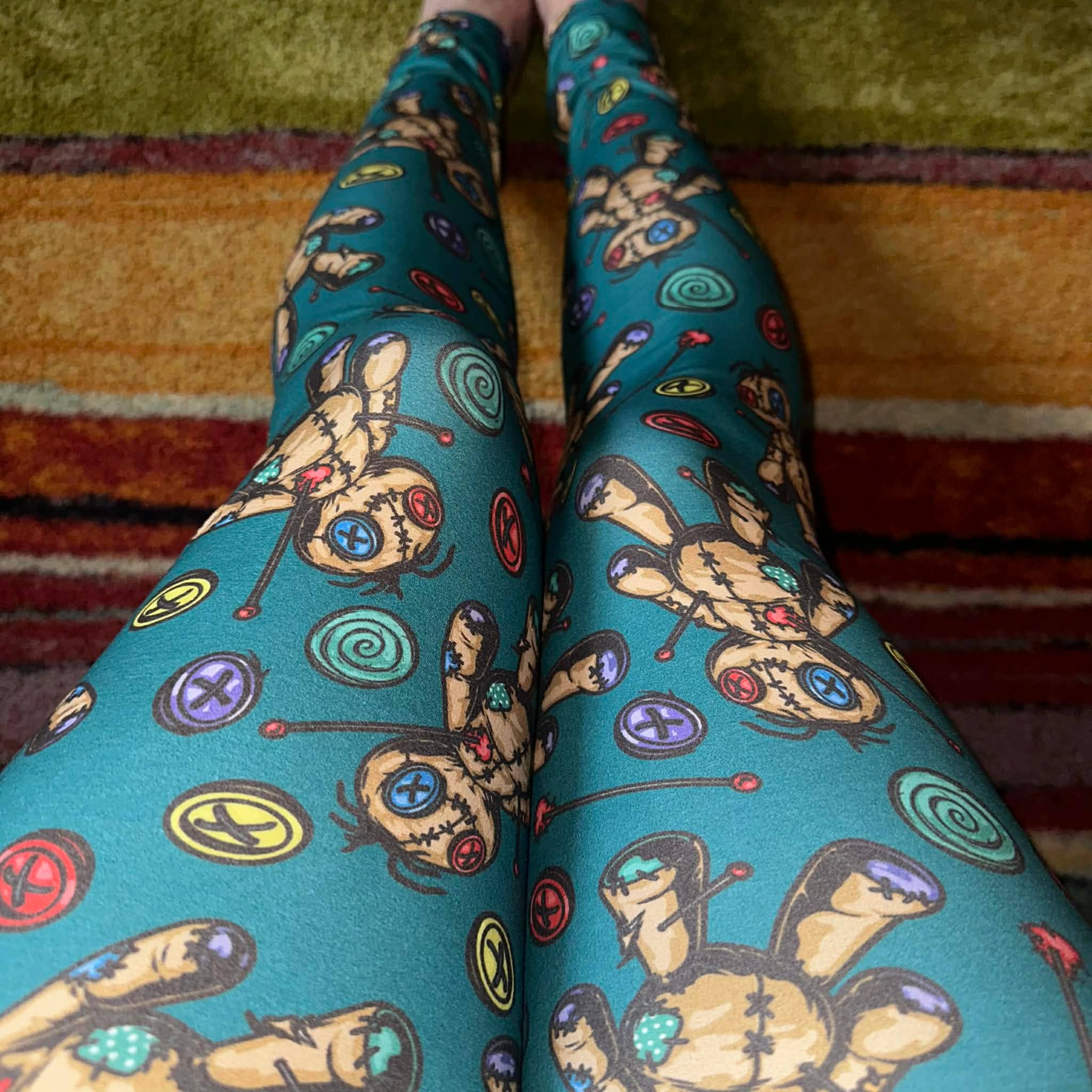 Triple Goddess Boutique - Wholesale Fashion Leggings - Women's - Voodoo Doll leggings, occult clothing1