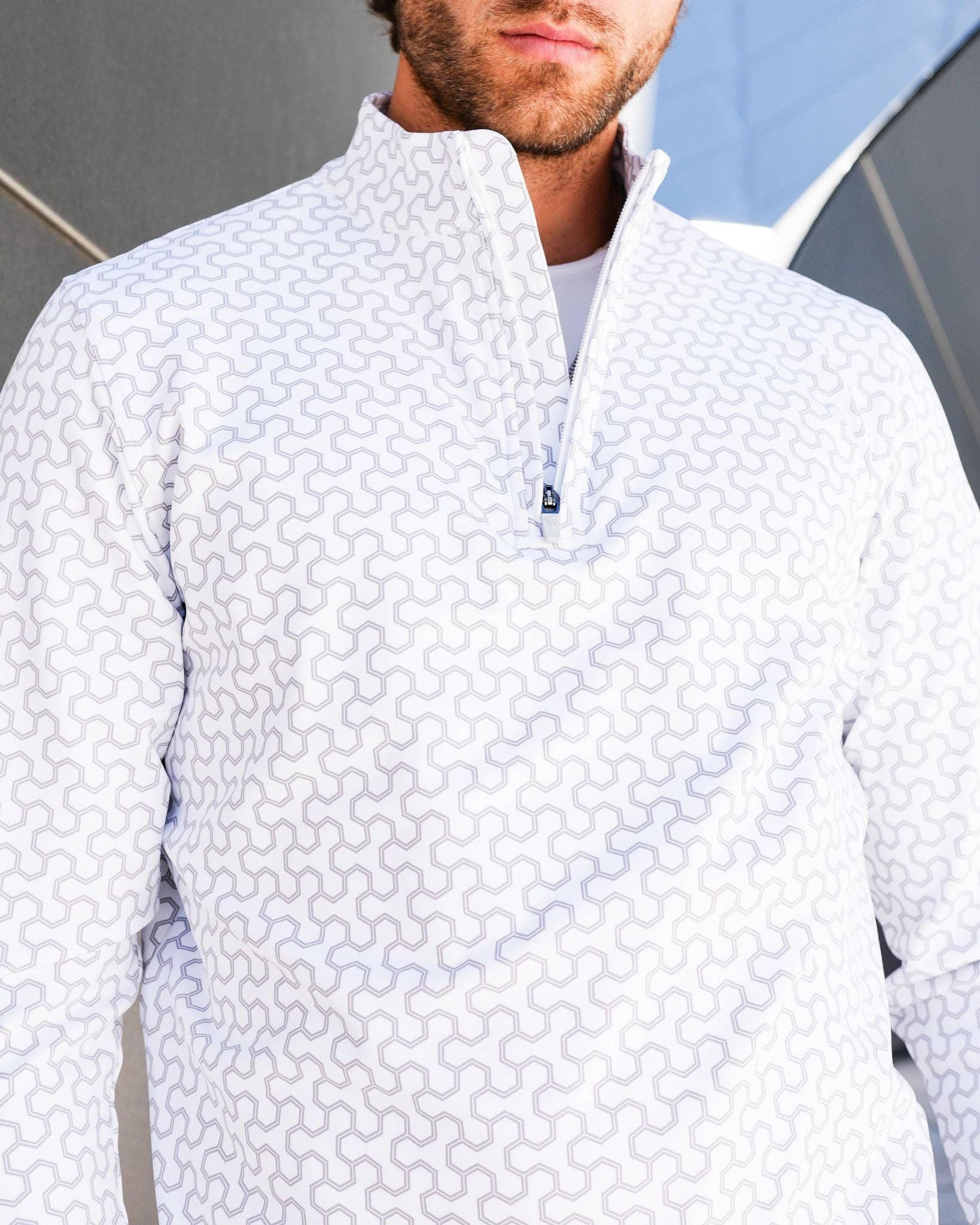 USA Palm - Wholesale Sweatshirt - Unisex - Cloud 1/4 Zip131