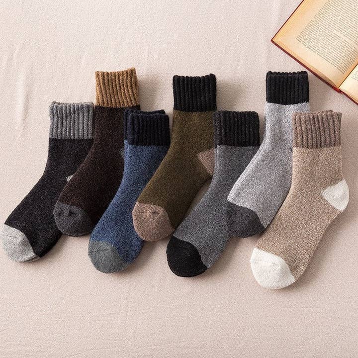 Gohobi - Wholesale Socks - Men's - Extra Thick Men Wool Socks, Winter socks, Men Winter Socks, gift for him